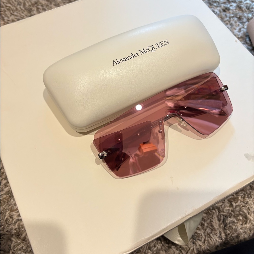 Alexander McQueen Rose-Tinted Sunglasses